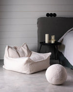 WIGIWAMA-Coussin Boule Molletonné - Blanc Crème
