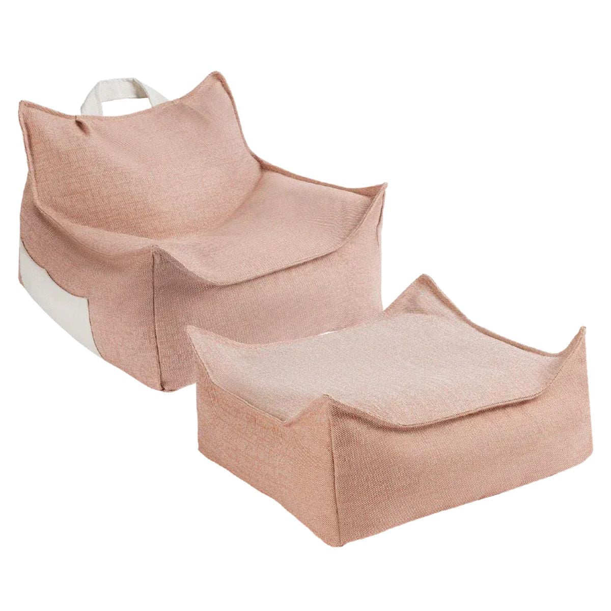 WIGIWAMA-Ensemble Pouf D'extérieur Coquillage + Ottoman