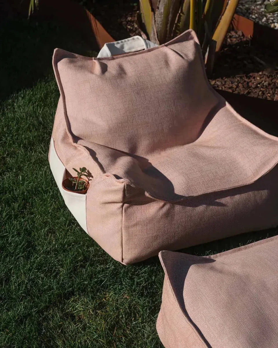 WIGIWAMA-Ensemble Pouf D'extérieur Coquillage + Ottoman