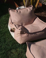WIGIWAMA-Ensemble Pouf D'extérieur Coquillage + Ottoman