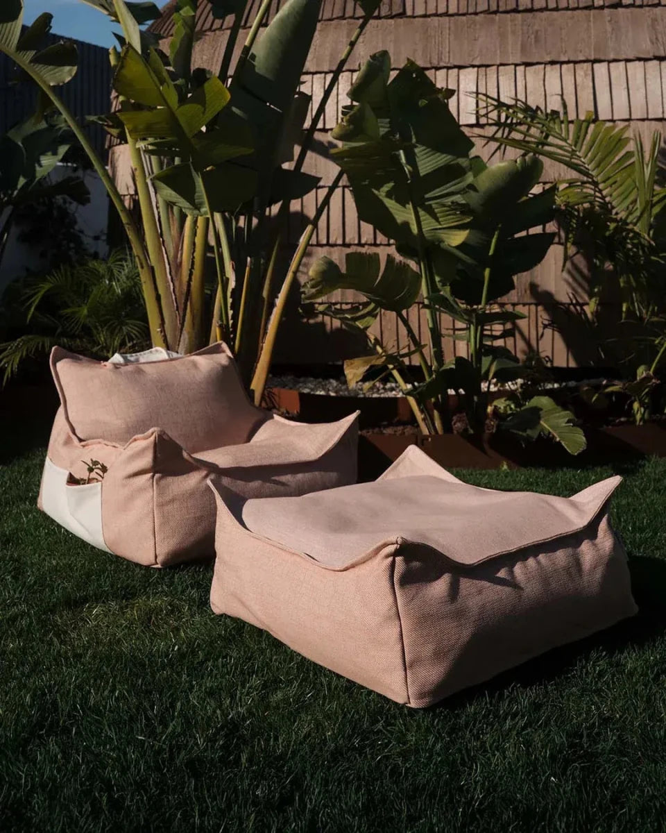 WIGIWAMA-Ensemble Pouf D'extérieur Coquillage + Ottoman