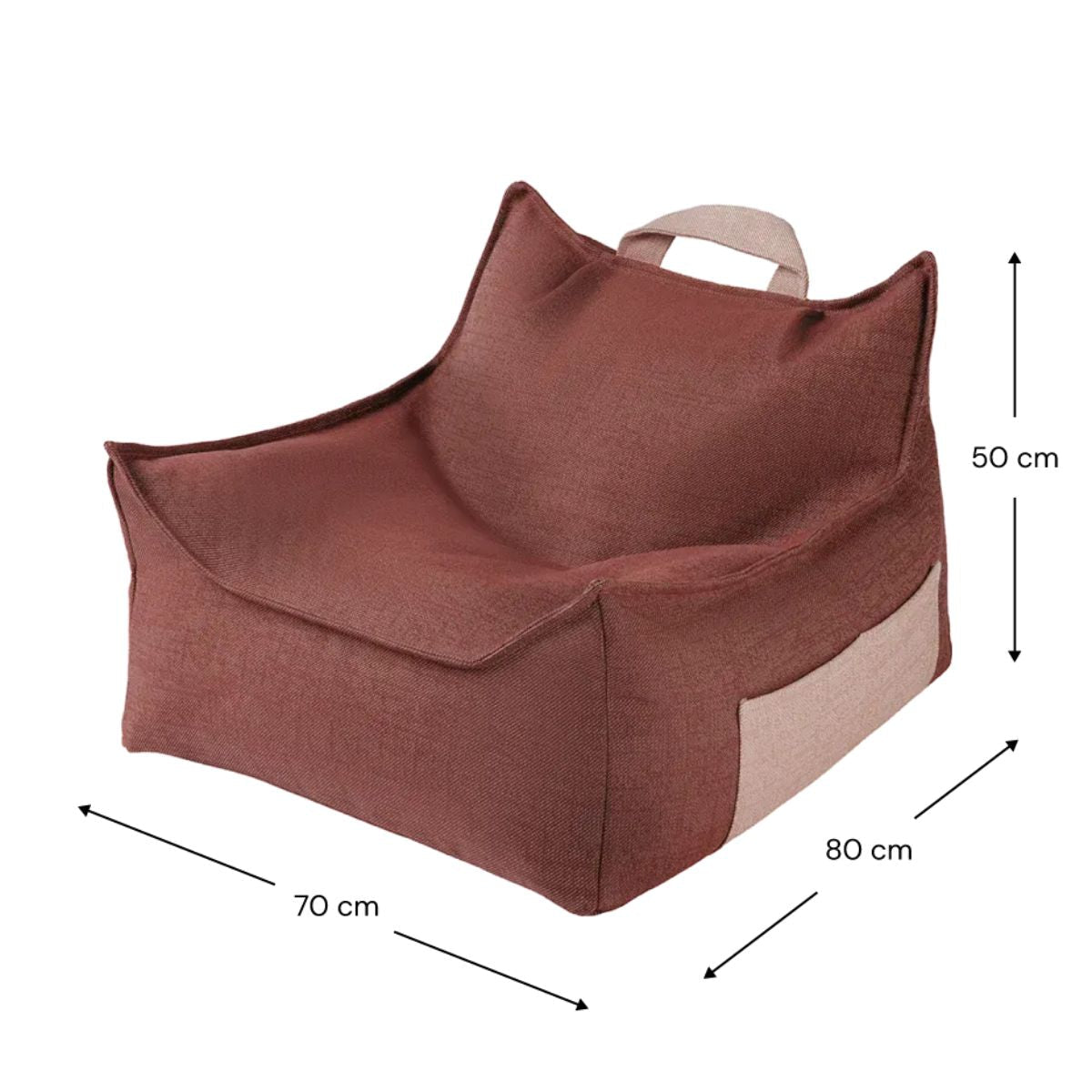 WIGIWAMA-Ensemble Pouf D'extérieur Grenade + Ottoman