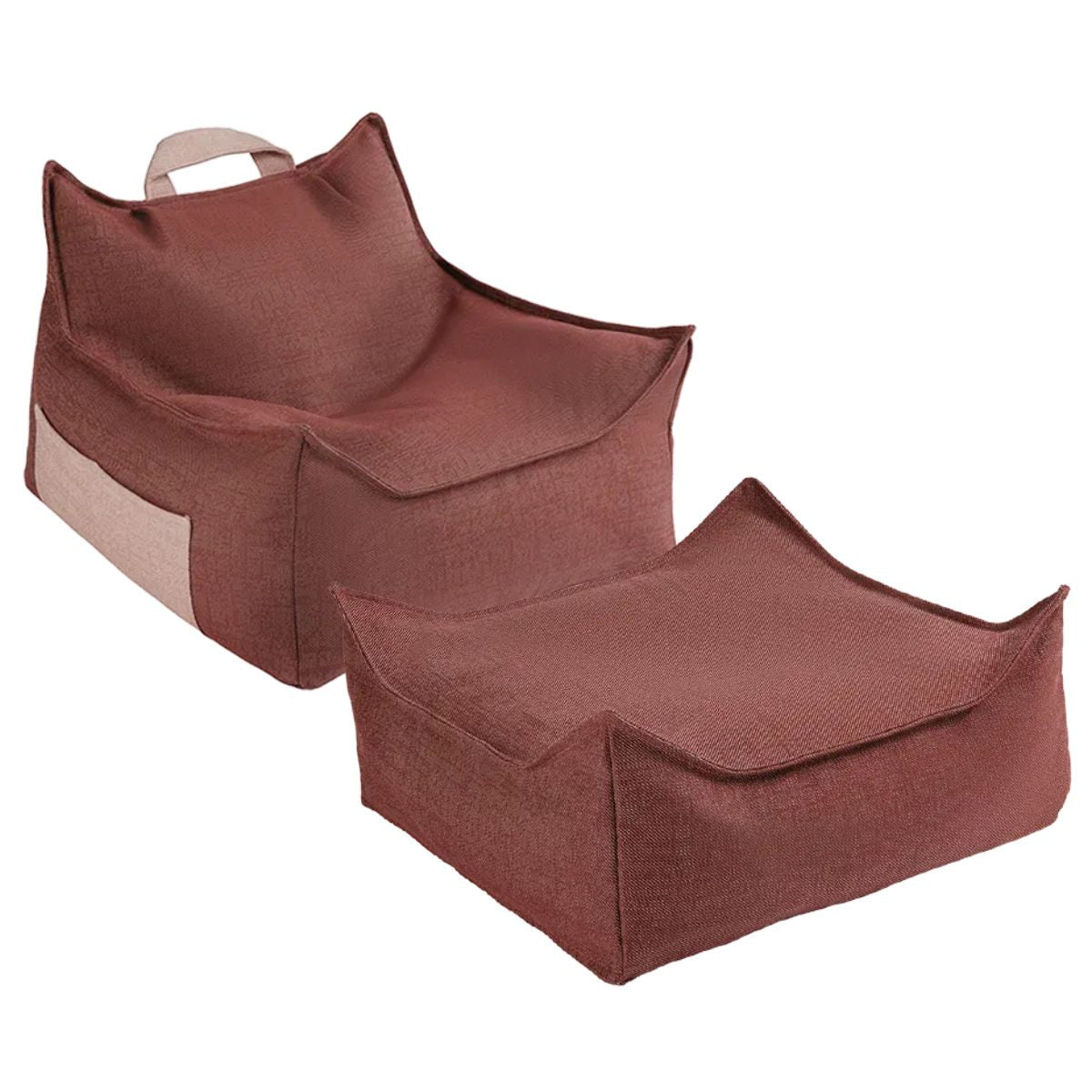 WIGIWAMA-Ensemble Pouf D'extérieur Grenade + Ottoman