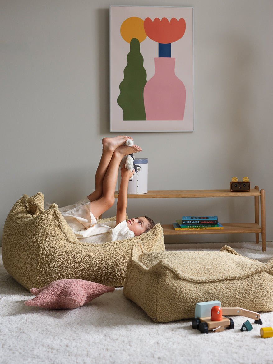 WIGIWAMA-Fauteuil Pouf Molletonné - Matcha
