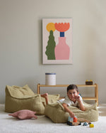 WIGIWAMA-Fauteuil Pouf Molletonné - Matcha