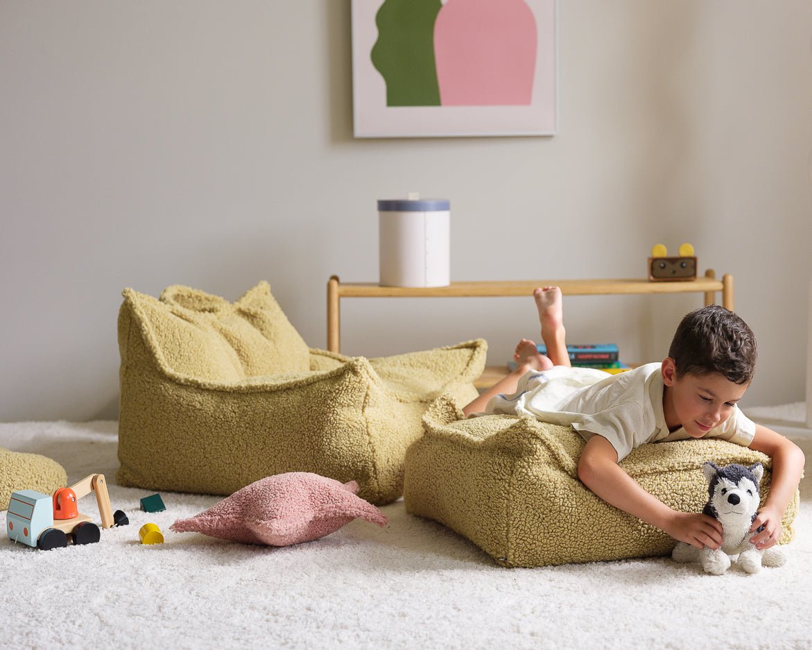 WIGIWAMA-Fauteuil Pouf Molletonné - Matcha