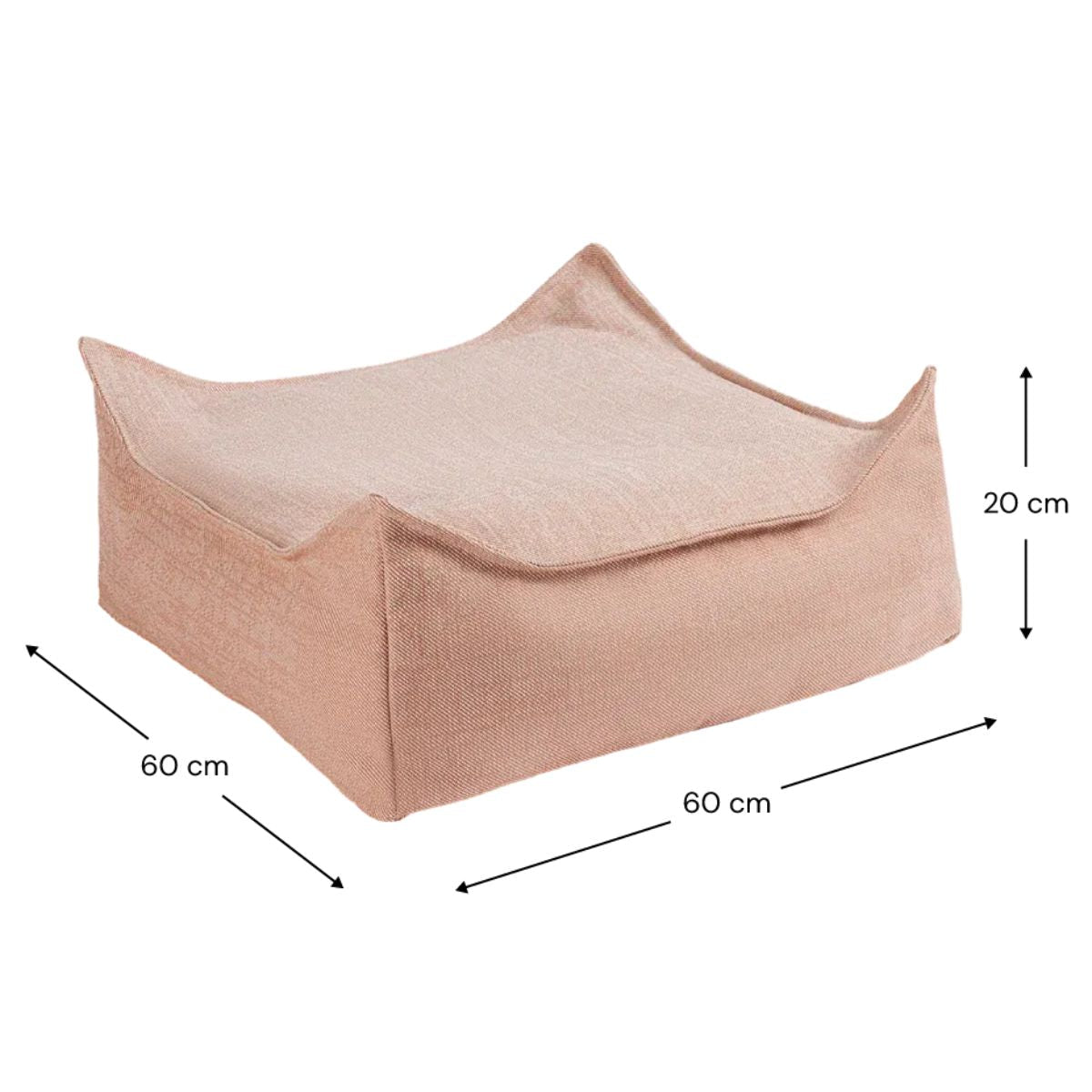 WIGIWAMA-Pouf Carré D'extérieur Coquillage