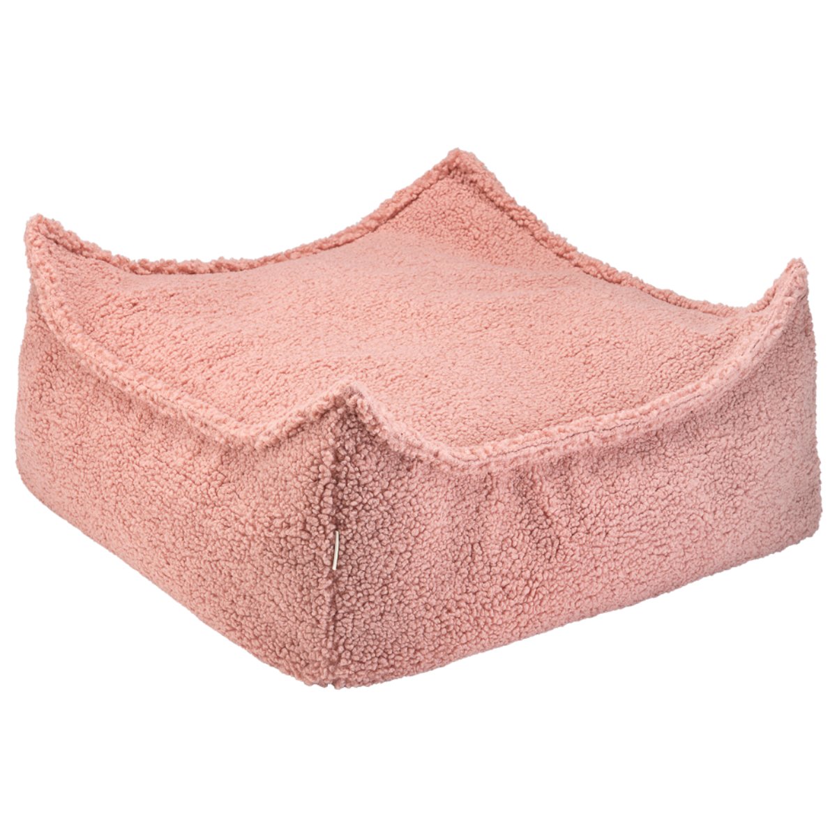 WIGIWAMA-Pouf Carré Molletonné - Rose Goyave