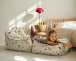 WIGIWAMA-Pouf Carré Terrazzo - Marbre