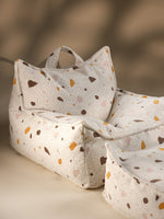 WIGIWAMA-Pouf Carré Terrazzo - Marbre