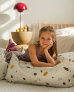 WIGIWAMA-Pouf Carré Terrazzo - Marbre
