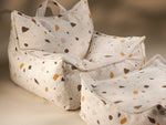 WIGIWAMA-Pouf Carré Terrazzo - Marbre