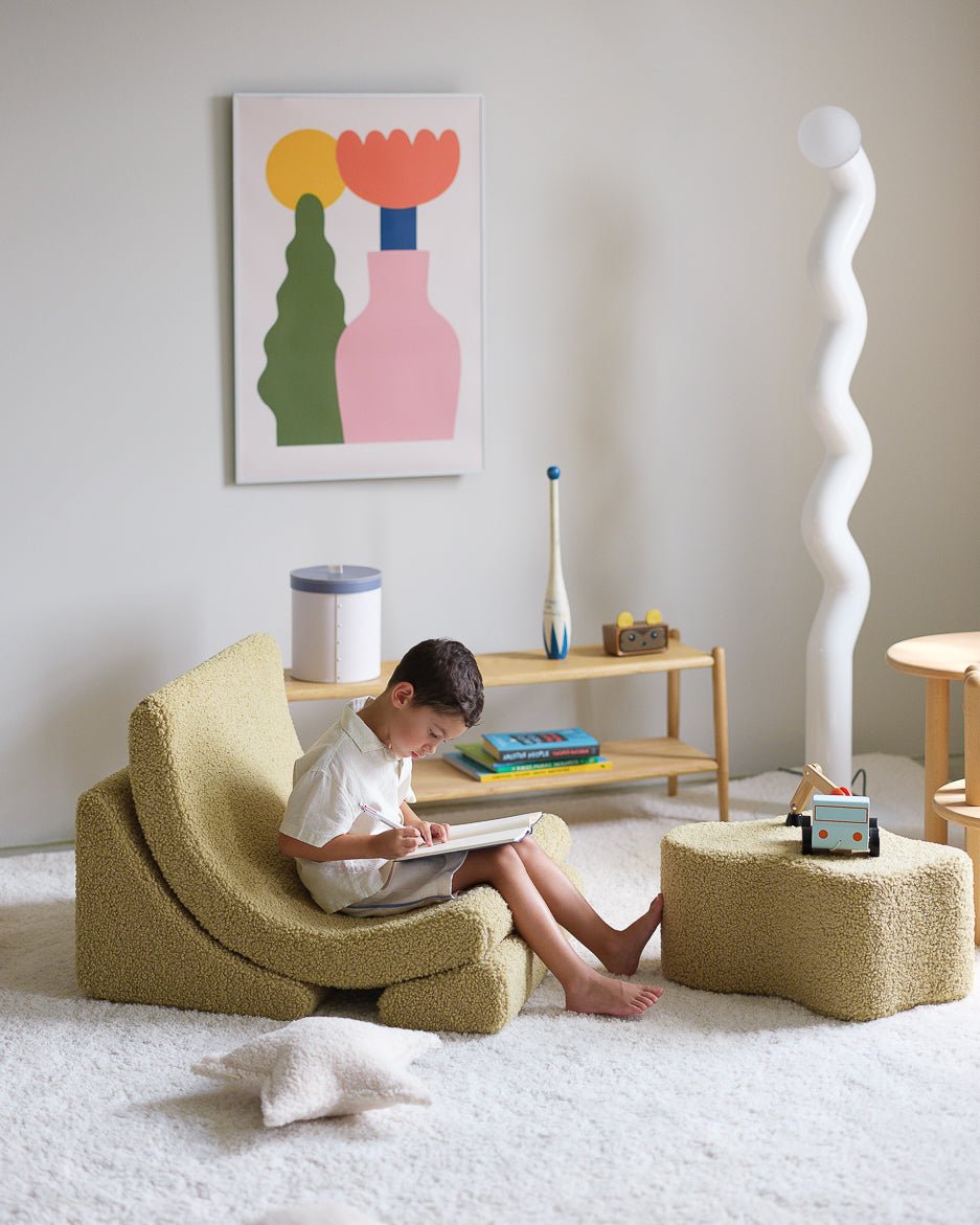 WIGIWAMA-Pouf Nuage Molletonné - Matcha