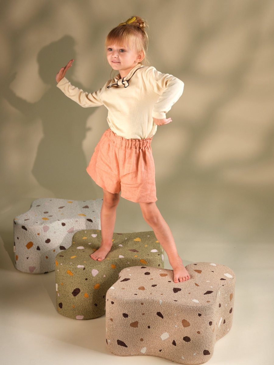 WIGIWAMA-Pouf Nuage Terrazzo - Marbre