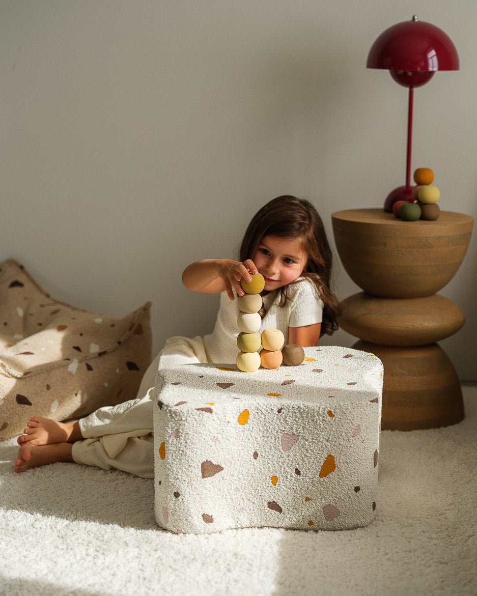 WIGIWAMA-Pouf Nuage Terrazzo - Marbre