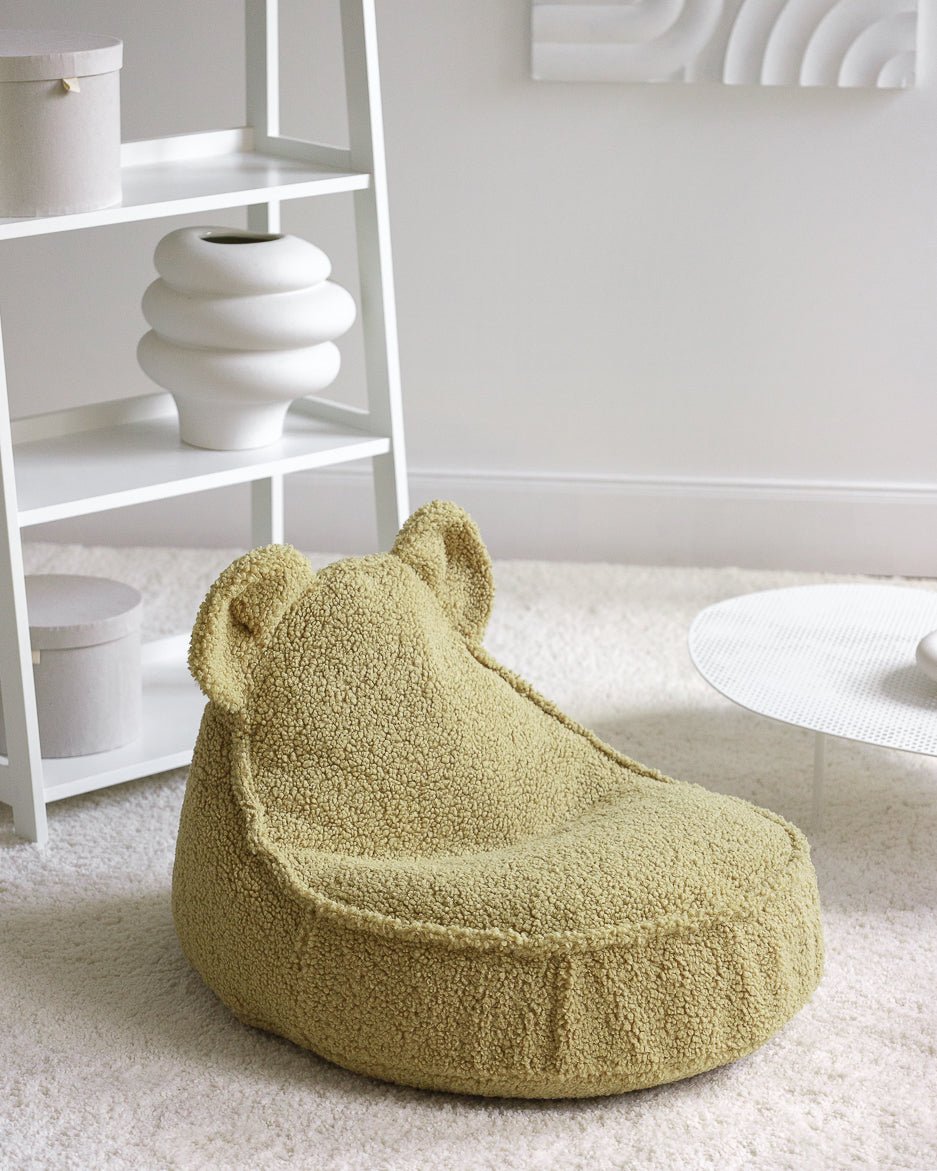 WIGIWAMA-Pouf Ours Molletonné - Matcha