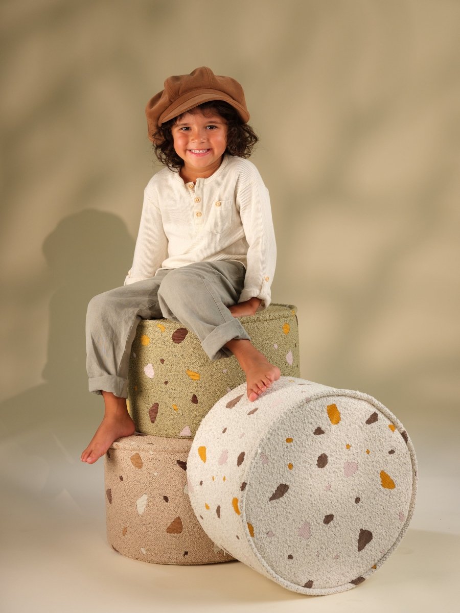 WIGIWAMA-Pouf Terrazzo - Sable