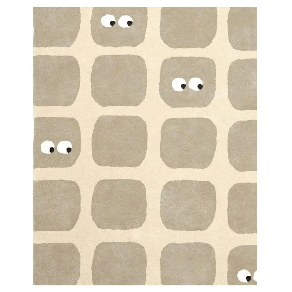 BLEUU-STUDIO-Tapis Enfant Bidules Beige 120 x 170 Cm