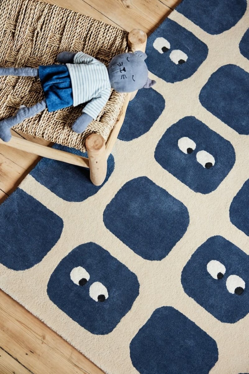BLEUU-STUDIO-Tapis Enfant Bidules Marine 120 x 170 Cm