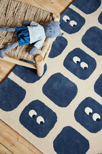 BLEUU-STUDIO-Tapis Enfant Bidules Marine 120 x 170 Cm