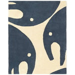BLEUU-STUDIO-Tapis Enfant Elephant Marine 100 x 130 Cm