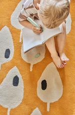 BLEUU-STUDIO-Tapis Enfant Forêt Abricot 100 x 130 Cm