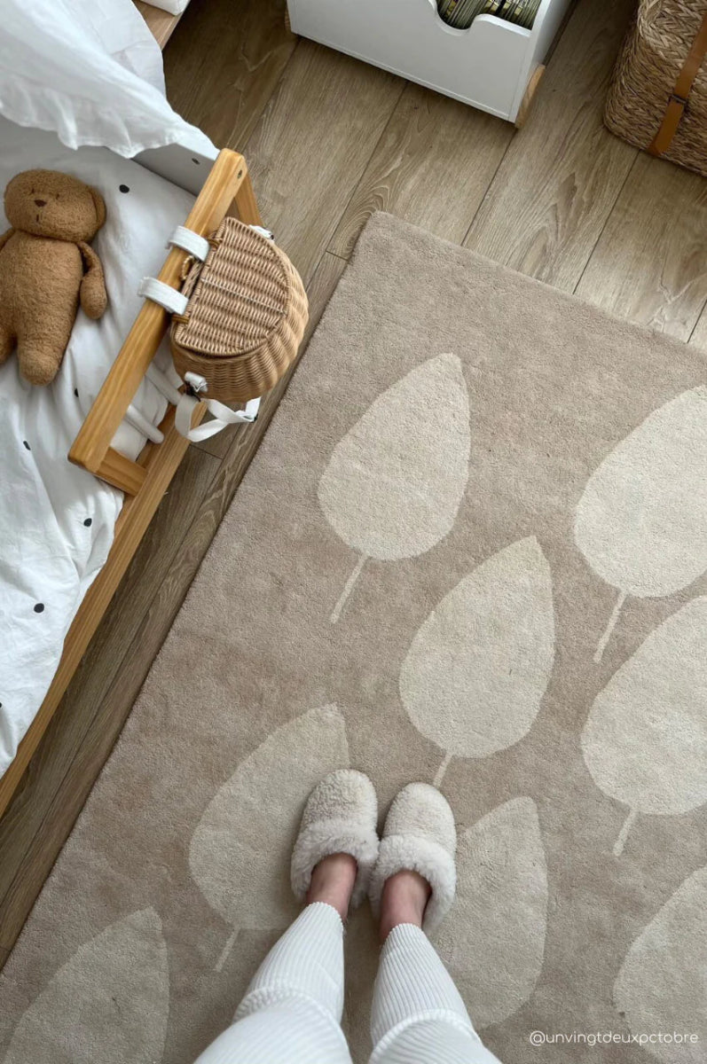 BLEUU-STUDIO-Tapis Enfant Forêt Beige 120 x 170 Cm