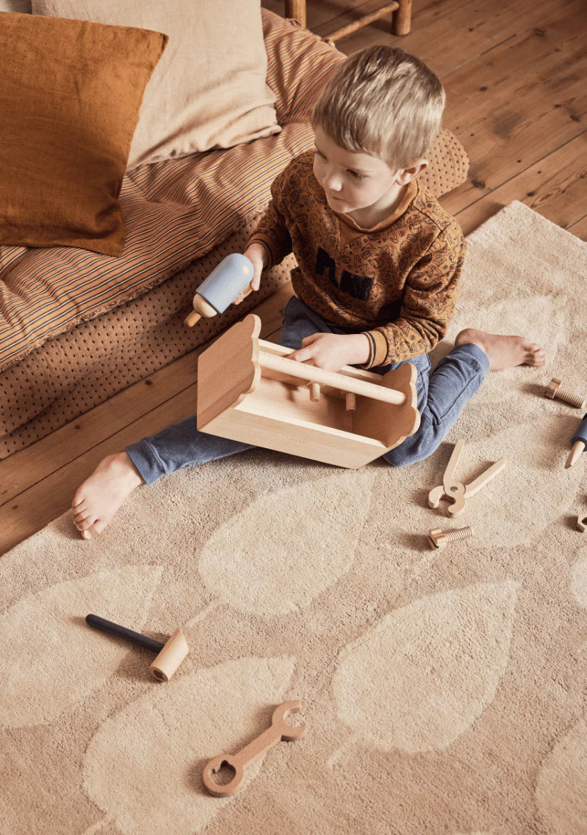 BLEUU-STUDIO-Tapis Enfant Forêt Beige 120 x 170 Cm