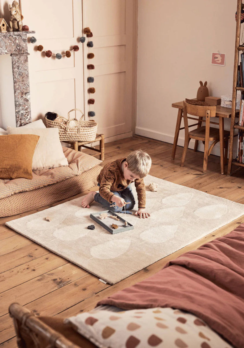 BLEUU-STUDIO-Tapis Enfant Forêt Beige 120 x 170 Cm