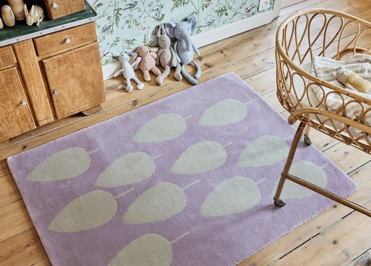 BLEUU-STUDIO-Tapis Enfant Forêt Lilas 120 x 170 Cm