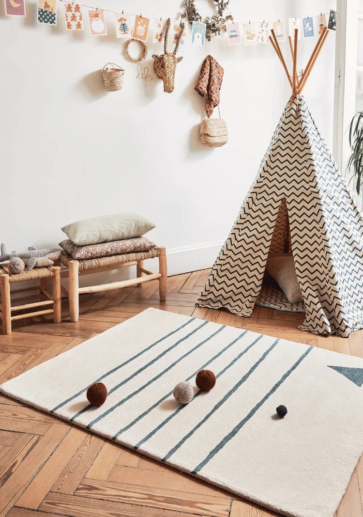 BLEUU-STUDIO-Tapis Enfant Marin Kaki 120 x 170 Cm