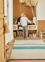BLEUU-STUDIO-Tapis Enfant Sunset Rose/vert 100 x 130 Cm