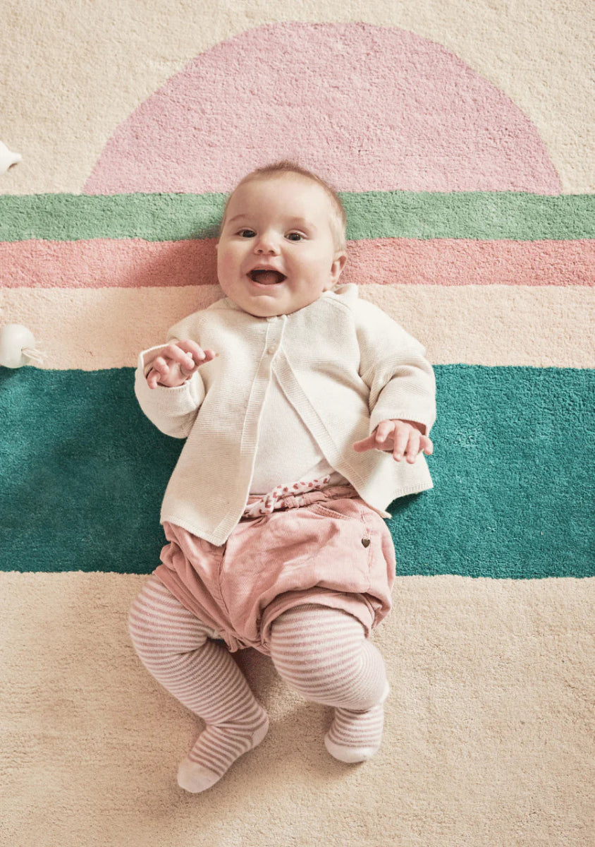 BLEUU-STUDIO-Tapis Enfant Sunset Rose/vert 120 x 170 Cm