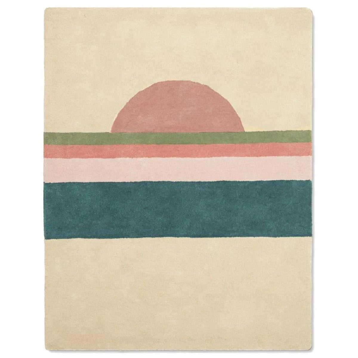 BLEUU-STUDIO-Tapis Enfant Sunset Rose/vert 120 x 170 Cm