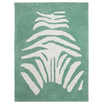 BLEUU-STUDIO-Tapis Enfant Zebre Vert 100 x 130 Cm