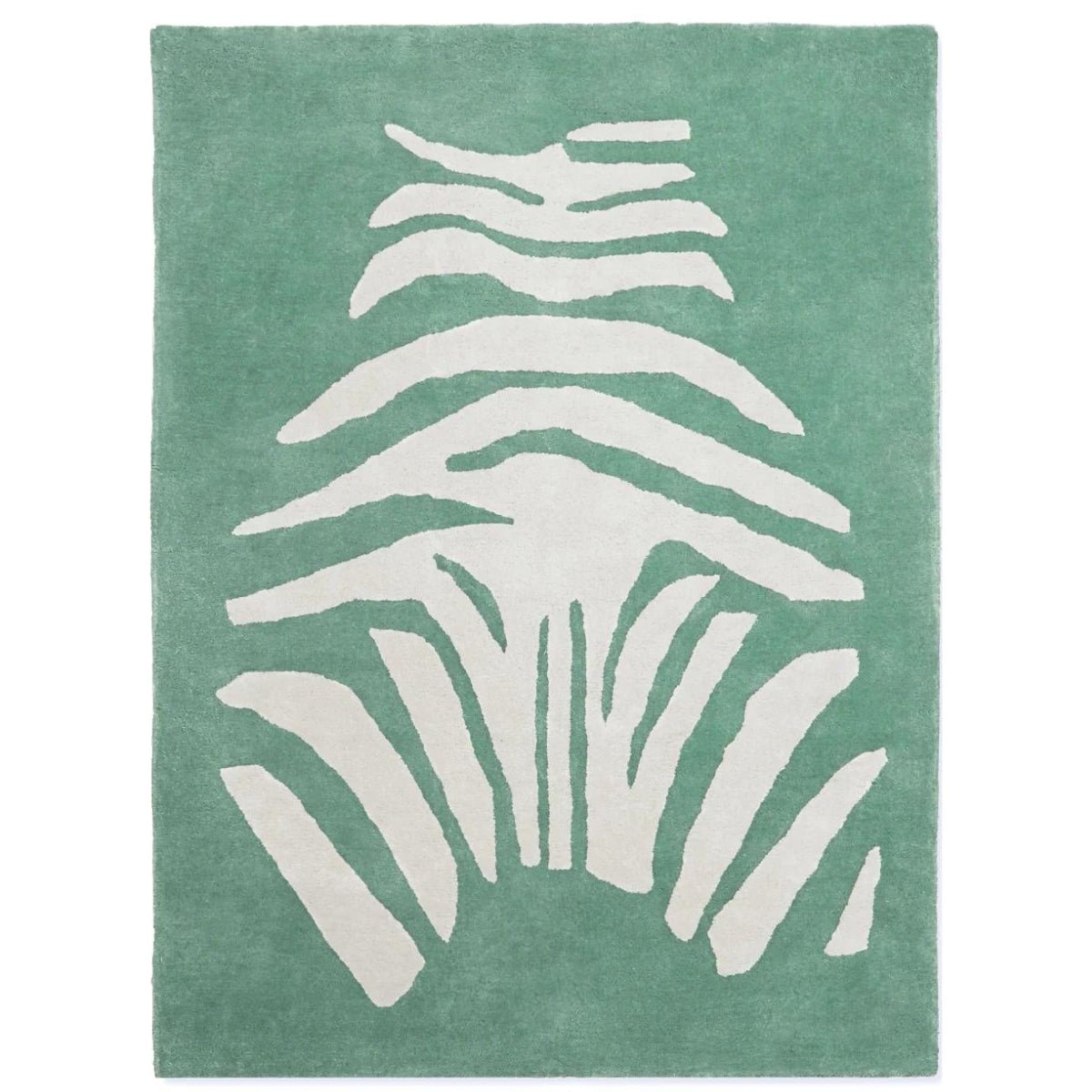 BLEUU-STUDIO-Tapis Enfant Zebre Vert 100 x 130 Cm