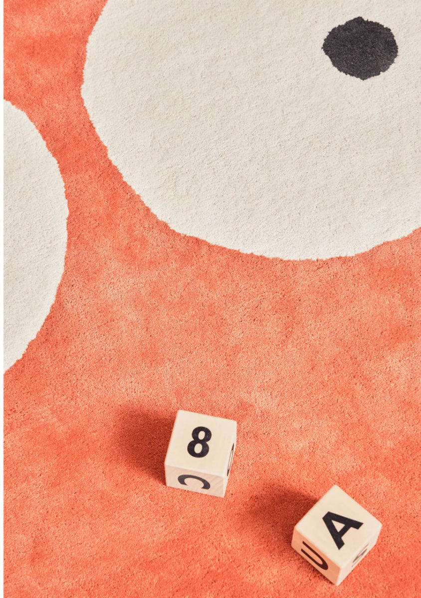 BLEUU-STUDIO-Tapis Enfant Zoeils Terracotta 100 x 130 Cm