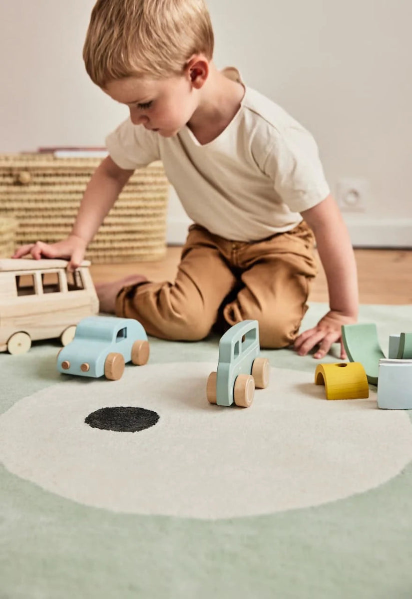 BLEUU-STUDIO-Tapis Enfant Zoeils Vert Pâle 120 x 170 Cm
