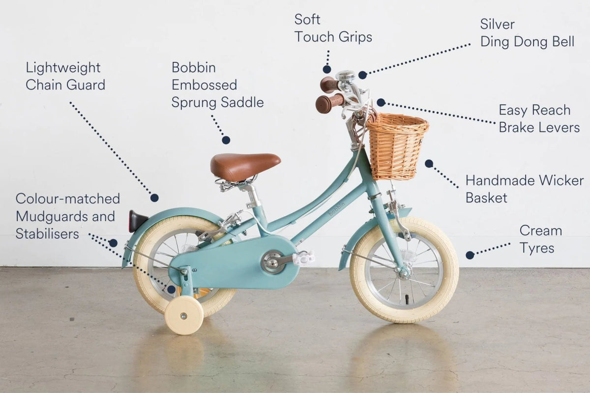 BOBBIN BIKES-Vélo Enfant Gingersnap 12" - Bleu Ciel