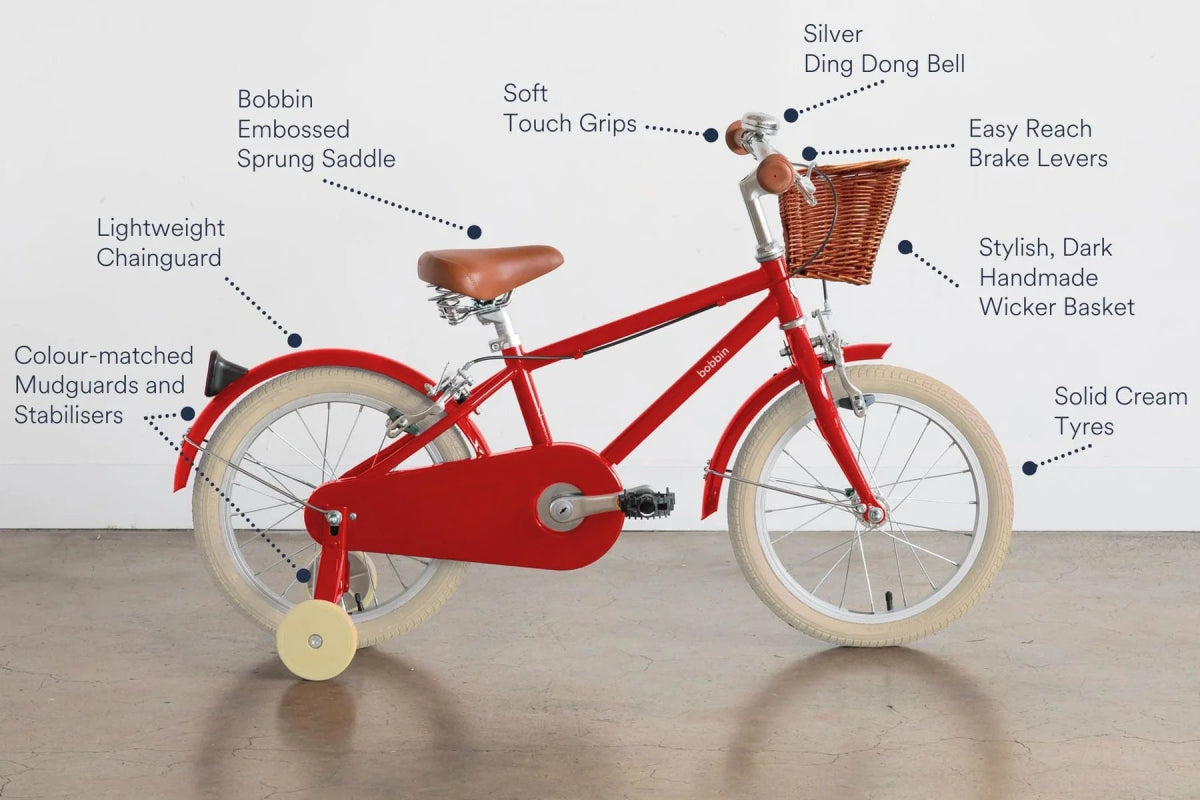 BOBBIN BIKES-Vélo Enfant Moonbug 16" - Rouge
