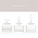 CAM CAM-Lit Bébé Evolutif Harlequin 60x120 Cm - Blanc