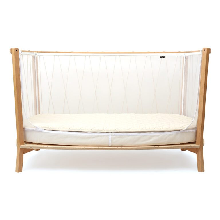 CHARLIE CRANE-Lit KIMI 120 Avec Matelas Coco Naturel + Surmatelas + Lacets Bois De Rose