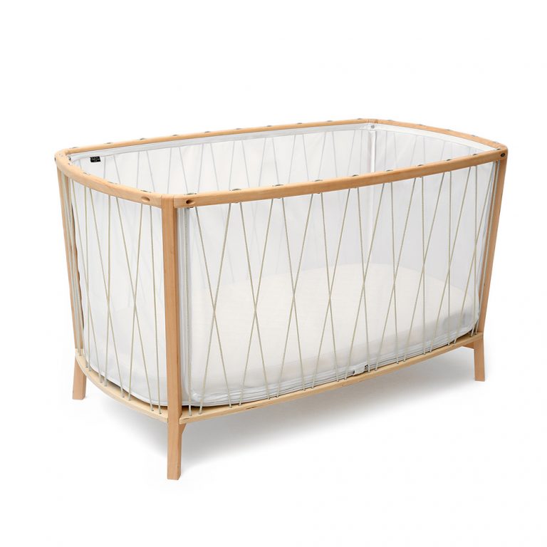 CHARLIE CRANE-Lit KIMI 120 Avec Matelas Coco Naturel + Surmatelas + Lacets Desert