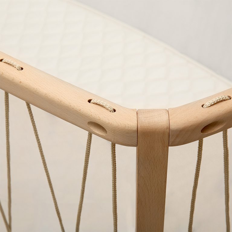 CHARLIE CRANE-Lit KIMI 120 Avec Matelas Coco Naturel + Surmatelas + Lacets Desert