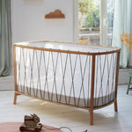 CHARLIE CRANE-Lit KIMI 120 Avec Matelas Coco Naturel + Surmatelas + Lacets Hazelnut