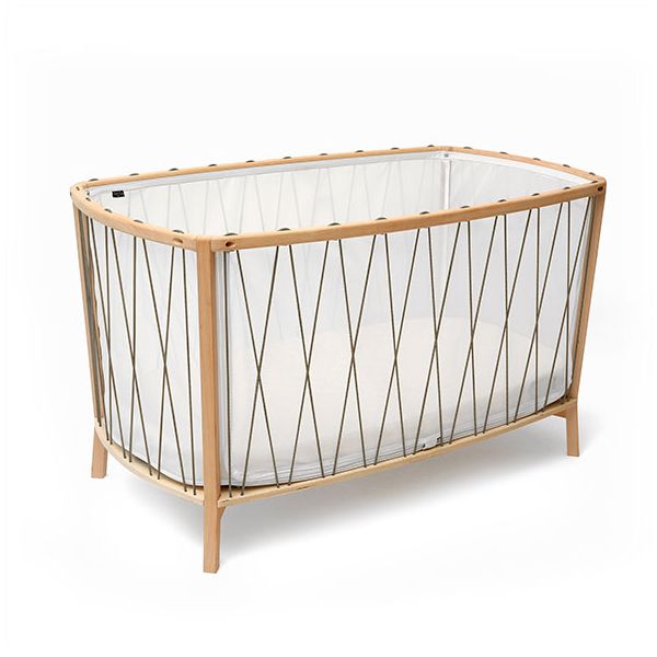 CHARLIE CRANE-Lit KIMI 120 Avec Matelas Coco Naturel + Surmatelas + Lacets Hazelnut