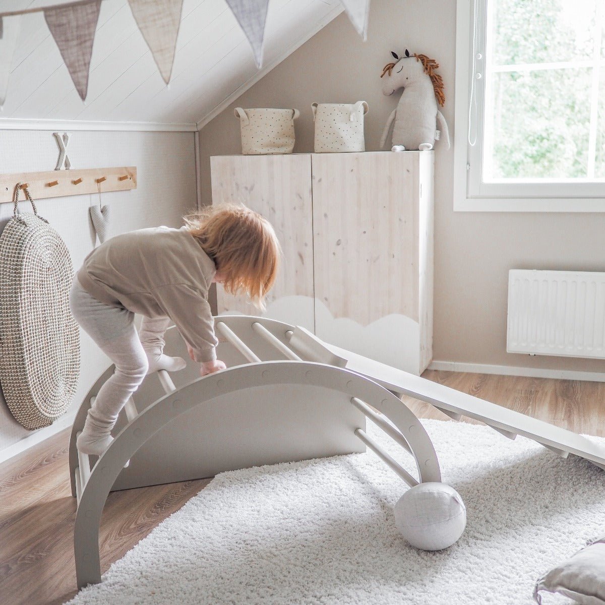 FITWOOD-Rampe de Toboggan TUOHI - Beige