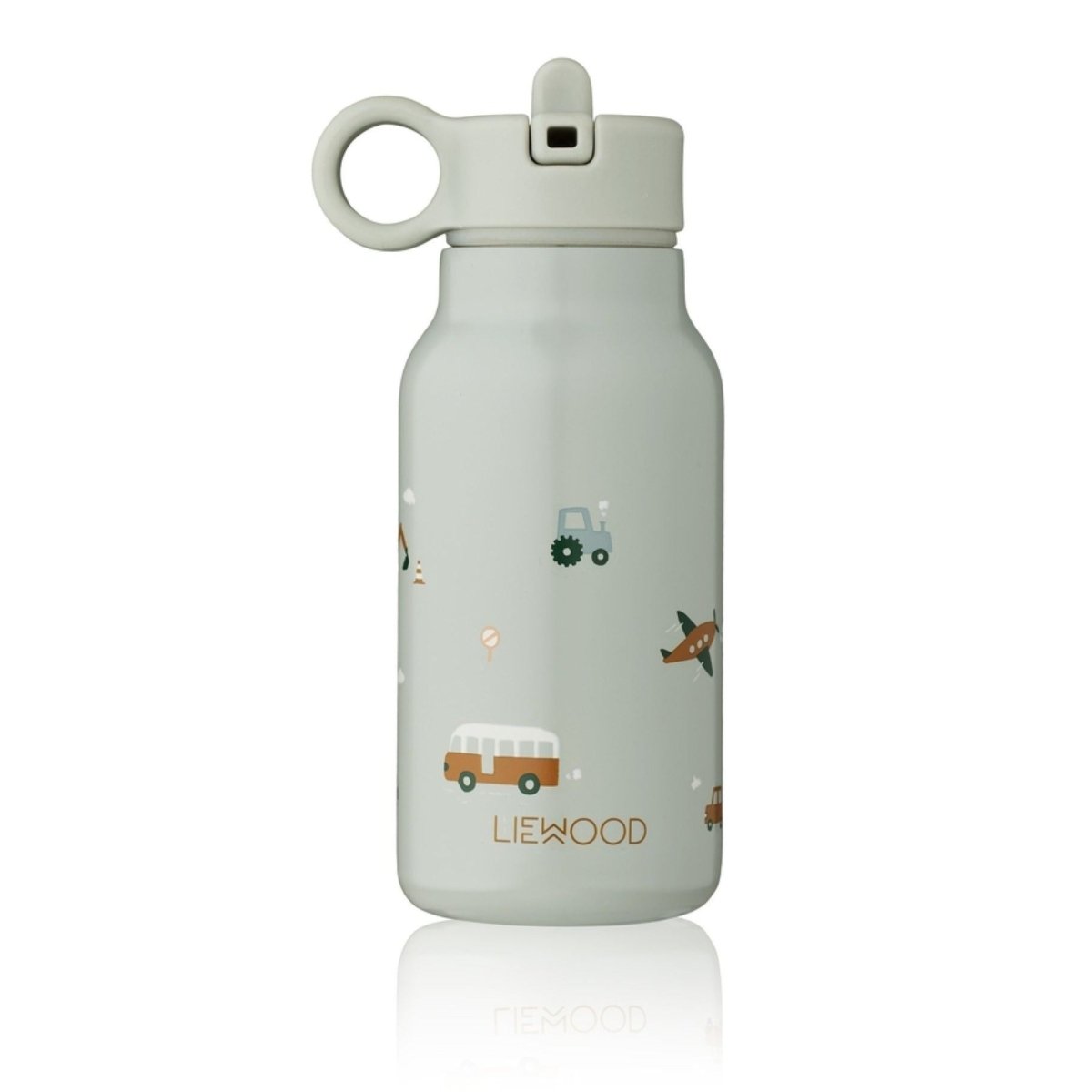 LIEWOOD-Gourde En Acier Inoxydable Falk 250 Ml - Véhicules/dove Blue Mix