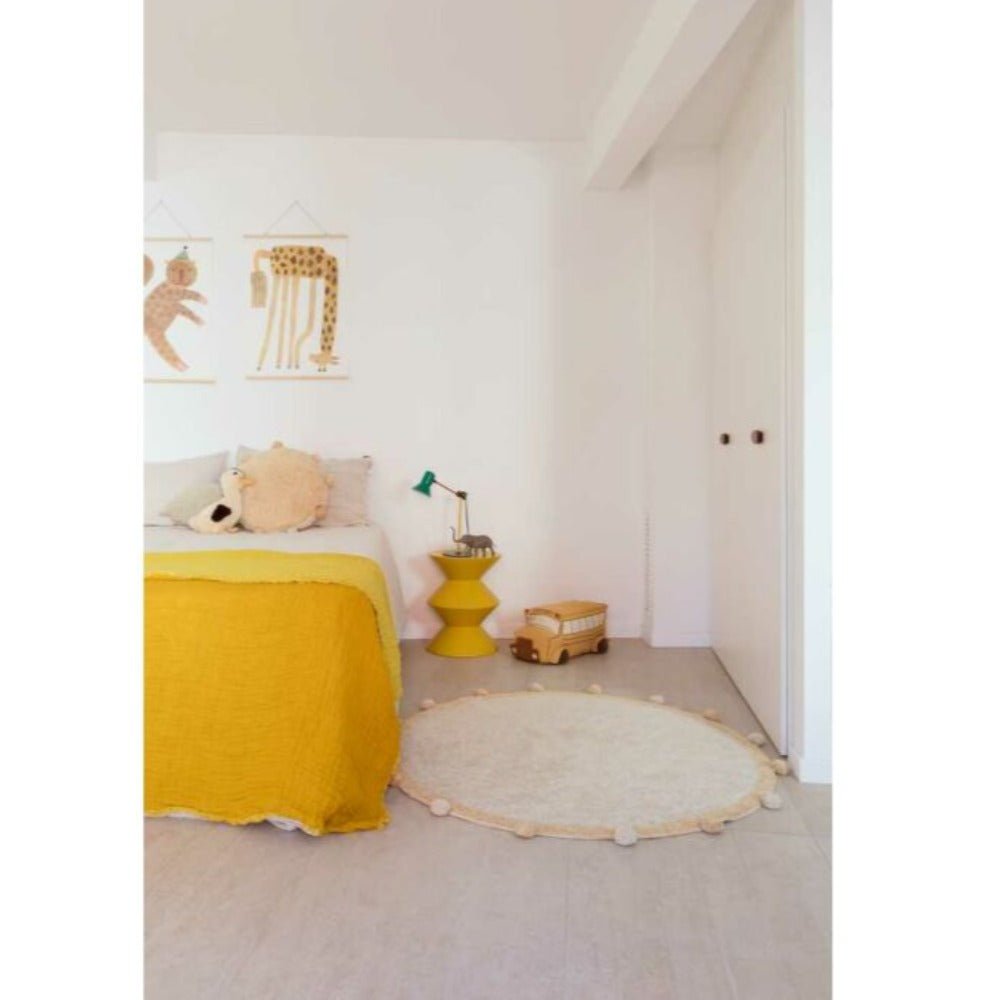 LORENA CANALS-Tapis Lavable Bubbly Naturel - Miel Ø 120 cm