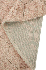 LORENA CANALS-Tapis Lavable Rond Nid D'abeille Rose